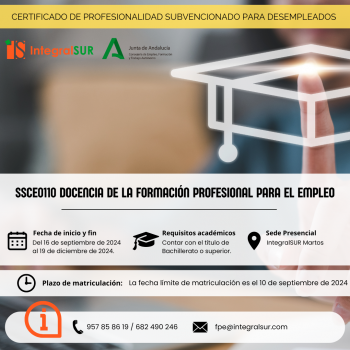 SSCE0110 Docencia de la Formación Profesional para el empleo